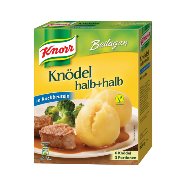 Knorr Beilagen Kartoffelknödel halb+halb, 6 Stück